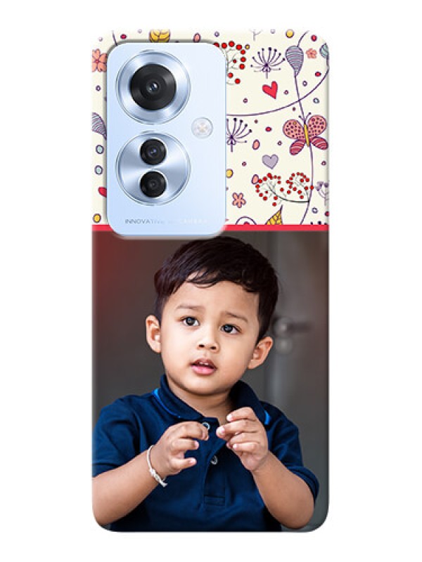 Custom Oppo F25 Pro 5G phone back covers: Premium Floral Design