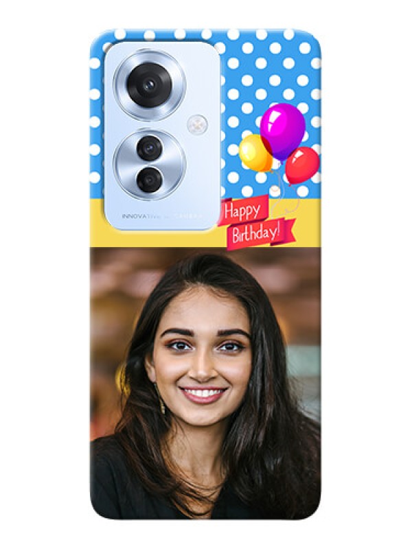 Custom Oppo F25 Pro 5G custom mobile back covers: Happy Birthday Design