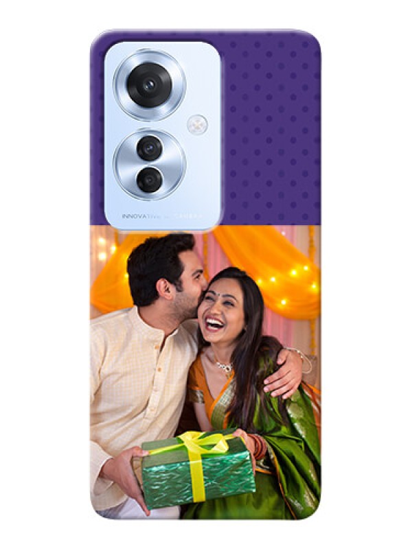 Custom Oppo F25 Pro 5G mobile phone cases: Violet Pattern Design