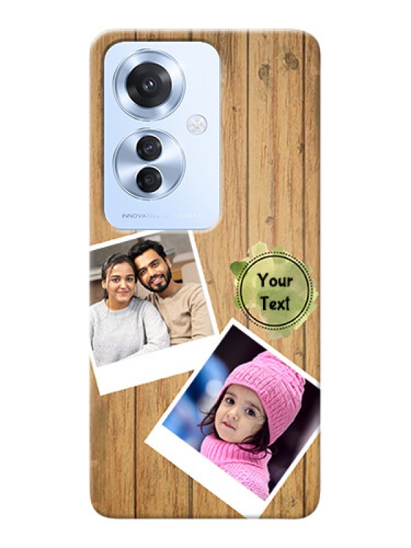 Custom Oppo F25 Pro 5G Custom Mobile Phone Covers: Wooden Texture Design