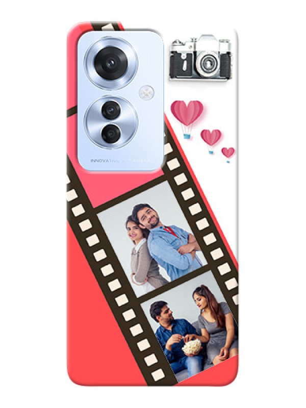 Custom Oppo F25 Pro 5G custom phone covers: 3 Image Holder with Film Reel