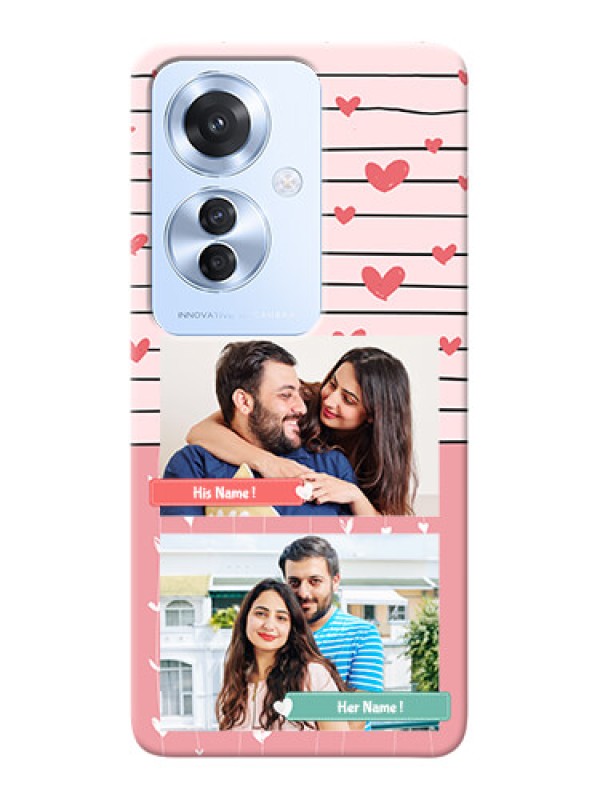 Custom Oppo F25 Pro 5G custom mobile covers: Photo with Heart Design