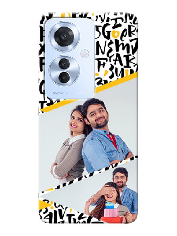 Custom Oppo F25 Pro 5G Phone Back Covers: Letters Pattern Design