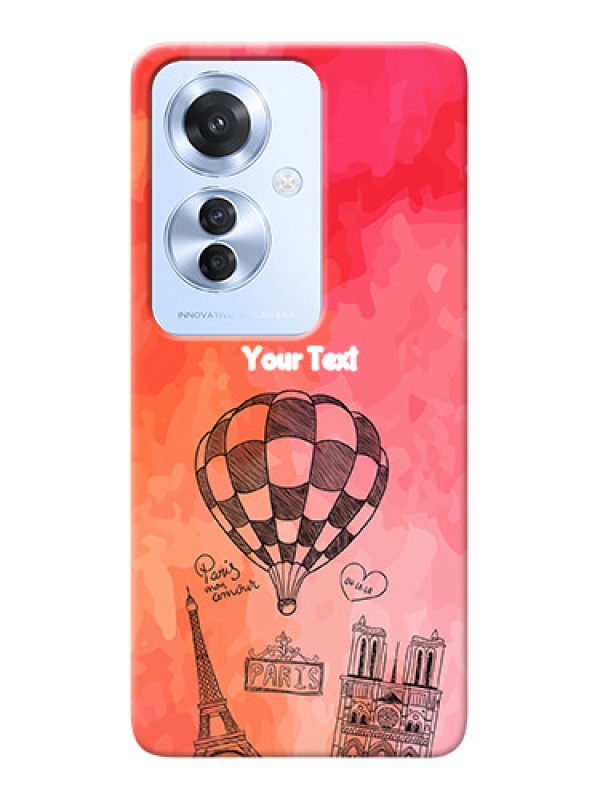 Custom Oppo F25 Pro 5G Personalized Mobile Covers: Paris Theme Design