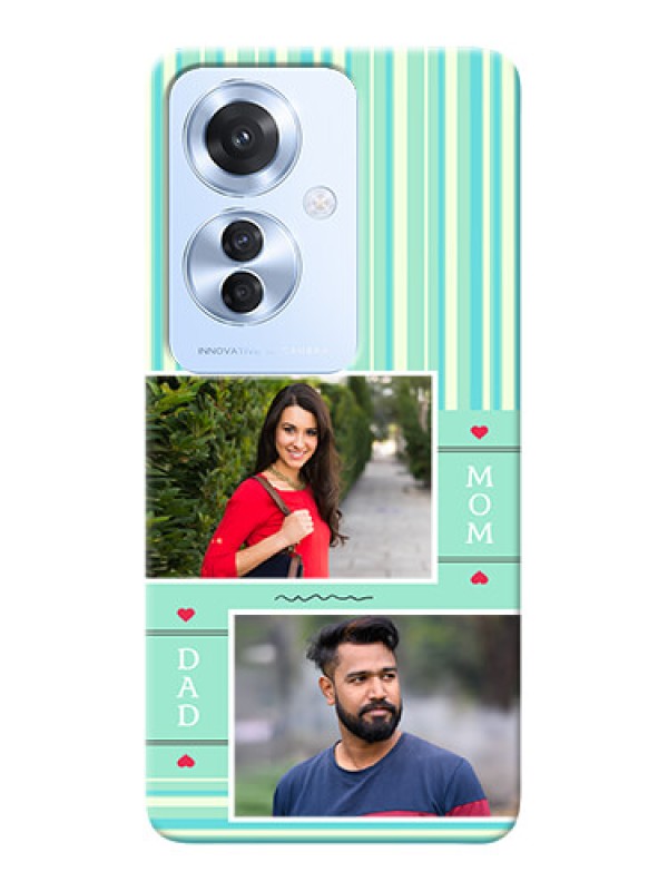 Custom Oppo F25 Pro 5G custom mobile phone covers: Mom And Dad Pic Design