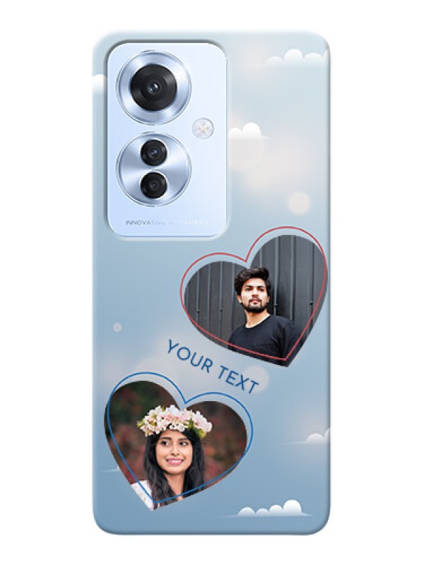 Custom Oppo F25 Pro 5G Phone Cases: Blue Color Couple Design