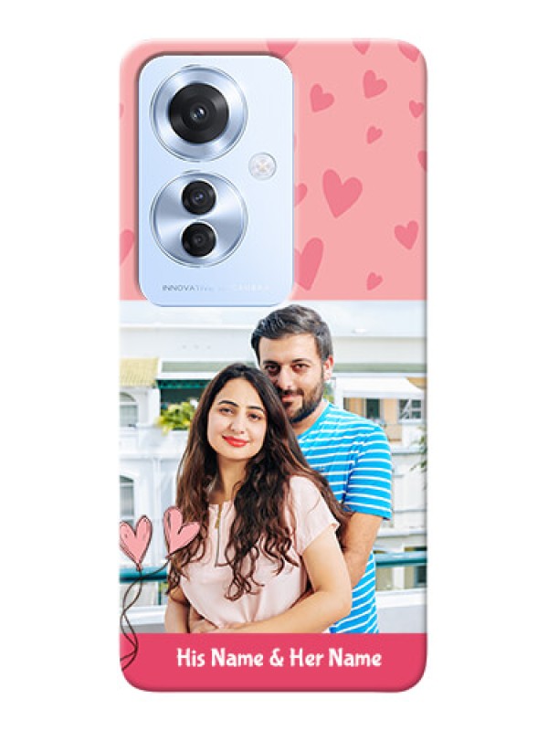 Custom Oppo F25 Pro 5G phone back covers: Love Design Peach Color