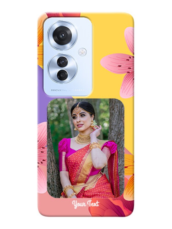 Custom Oppo F25 Pro 5G Mobile Covers: 3 Image With Vintage Floral Design