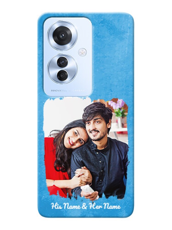 Custom Oppo F25 Pro 5G custom mobile cases: Blue Color Vintage Design