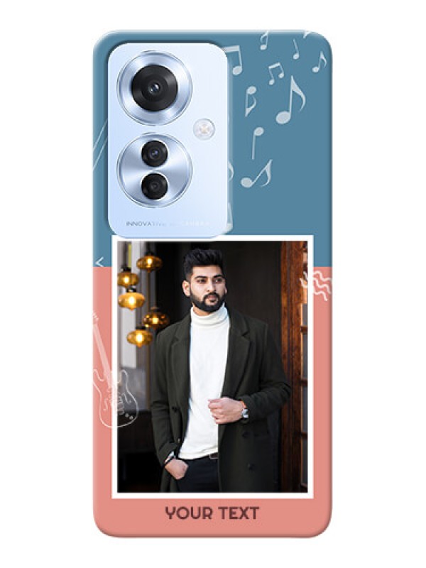 Custom Oppo F25 Pro 5G Phone Back Covers with Color Musical Note Design