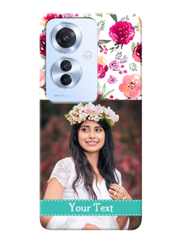 Custom Oppo F25 Pro 5G Personalized Mobile Cases: Watercolor Floral Design