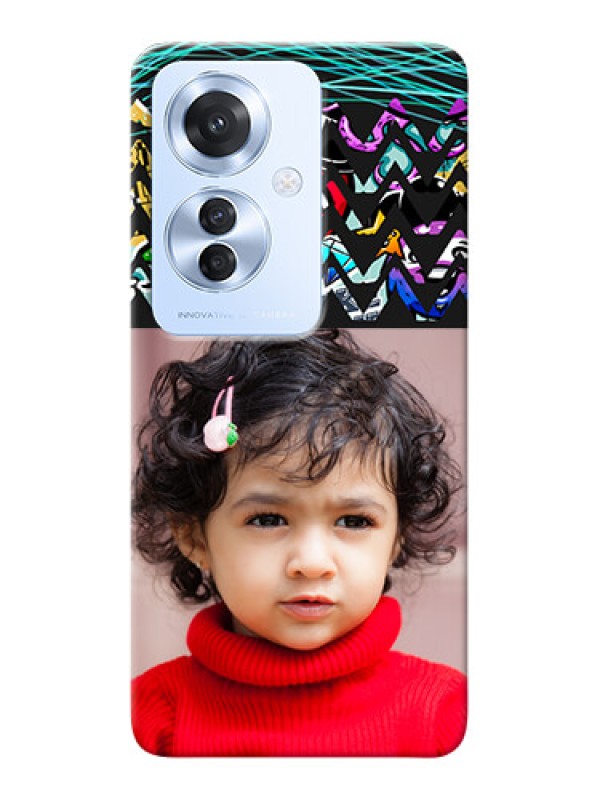 Custom Oppo F25 Pro 5G personalized phone covers: Neon Abstract Design