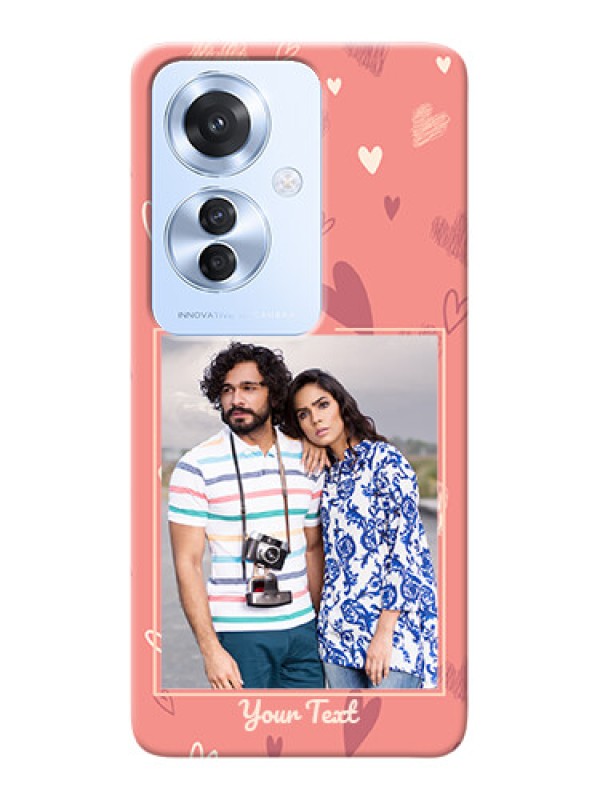 Custom Oppo F25 Pro 5G custom mobile phone cases: love doodle art Design