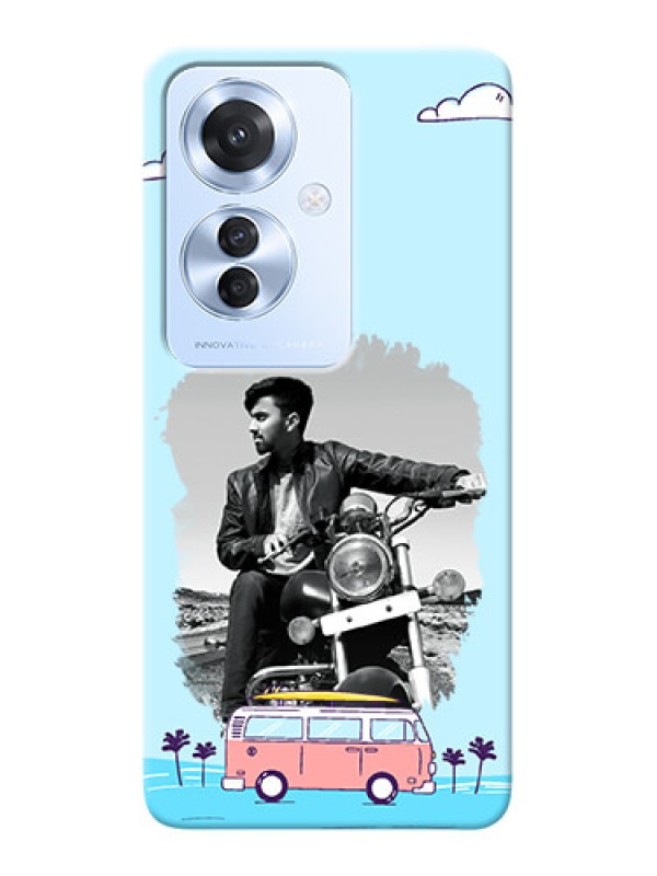 Custom Oppo F25 Pro 5G Mobile Covers Online: Travel And Adventure Design