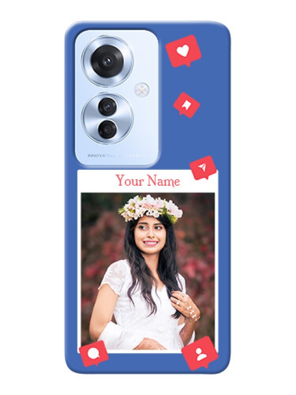 Custom Oppo F25 Pro 5G Custom Phone Case with Like Share And Comment Design