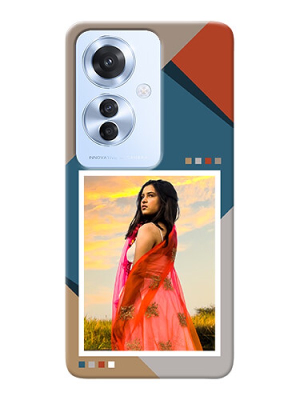 Custom Oppo F25 Pro 5G Personalized Phone Case with Retro color pallet Design