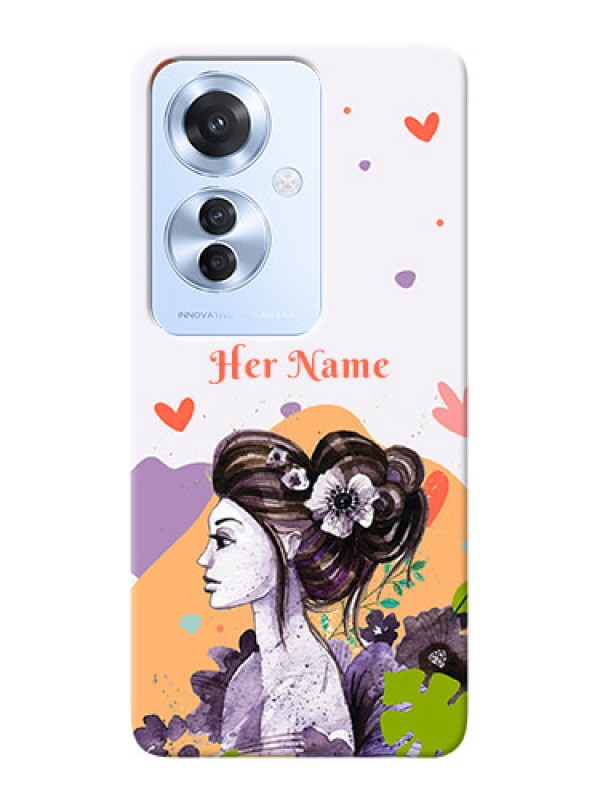 Custom Oppo F25 Pro 5G Personalized Phone Case with Woman And Nature Design