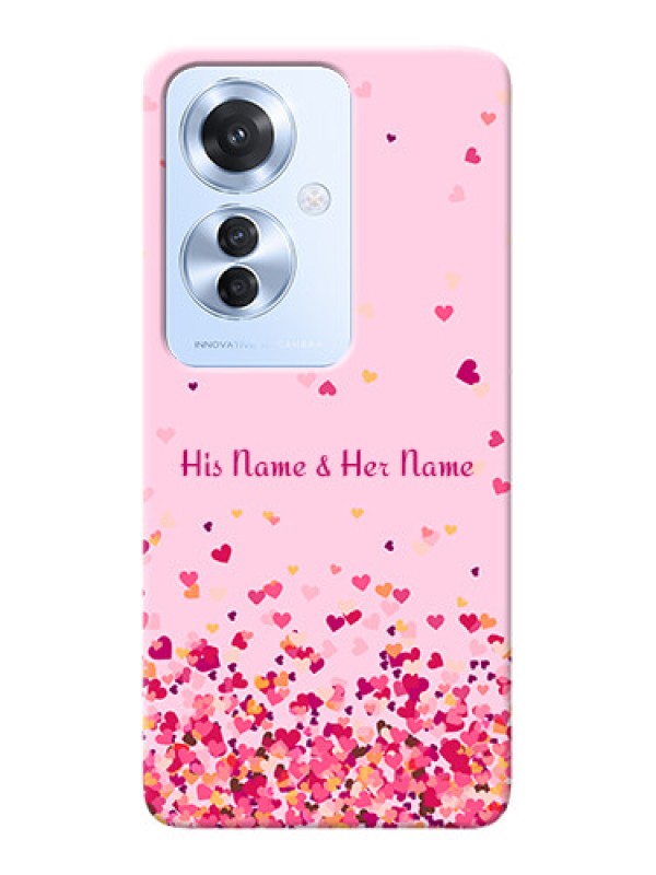 Custom Oppo F25 Pro 5G Photo Printing on Case with Floating Hearts Design