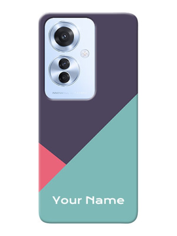 Custom Oppo F25 Pro 5G Custom Mobile Case with Tri Color abstract Design