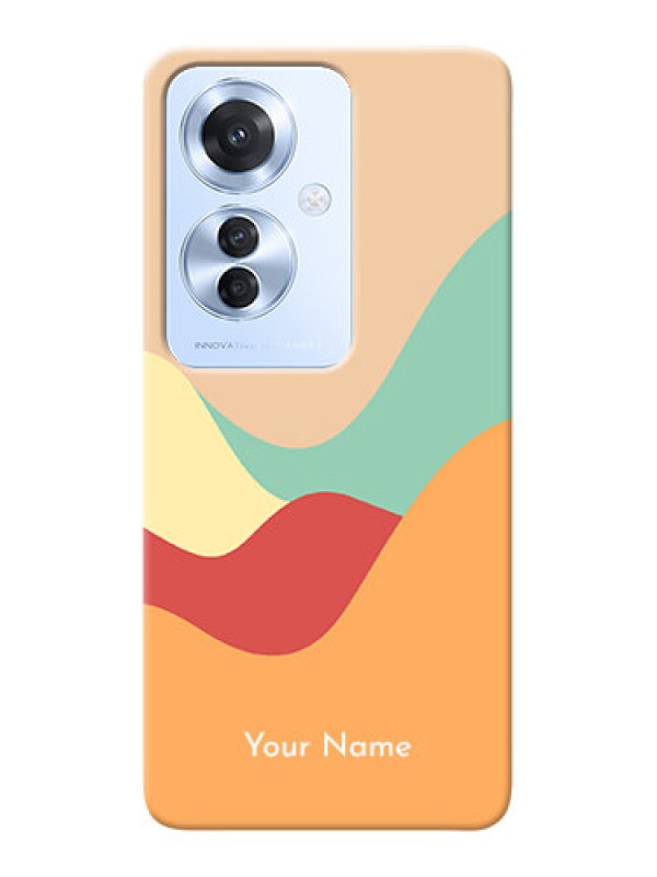 Custom Oppo F25 Pro 5G Personalized Phone Case with Ocean Waves Multicolour Design