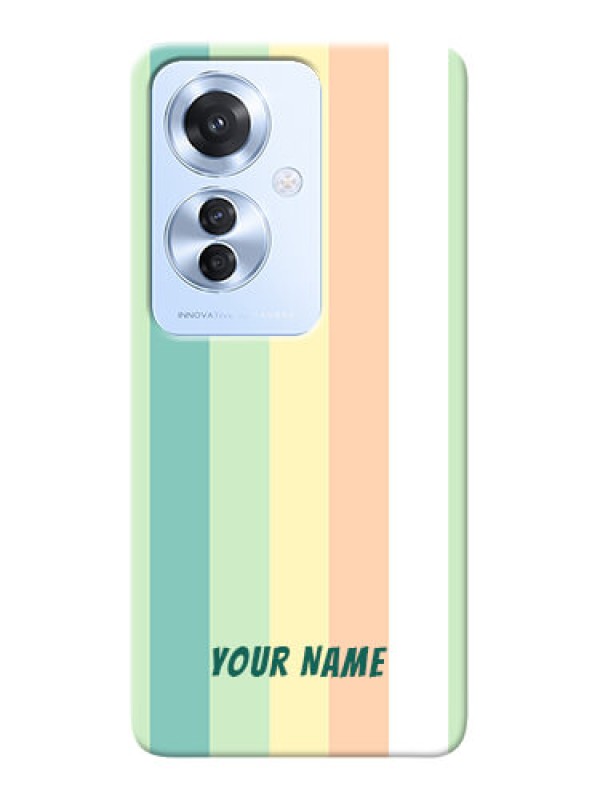 Custom Oppo F25 Pro 5G Photo Printing on Case with Multicolour Stripes Design