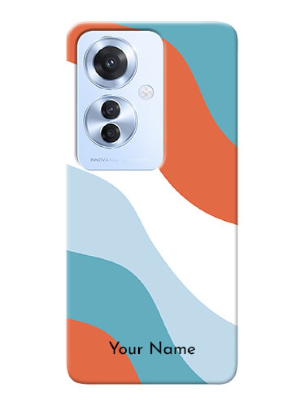 Custom Oppo F25 Pro 5G Custom Mobile Case with coloured Waves Design