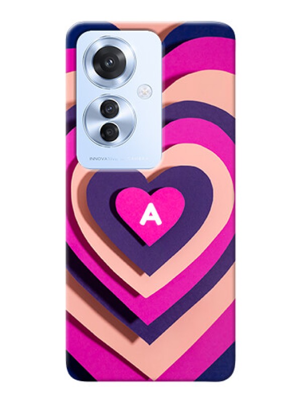 Custom Oppo F25 Pro 5G Custom Mobile Case with Cute Heart Pattern Design