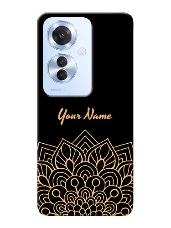 Custom Oppo F25 Pro 5G Custom Phone Case with Golden mandala Design