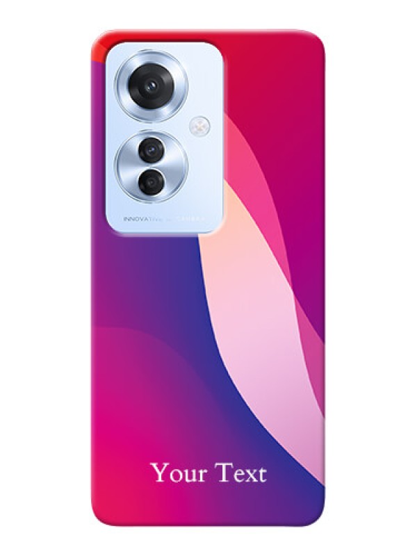 Custom Oppo F25 Pro 5G Personalized Phone Case with Digital abstract Overlap Design