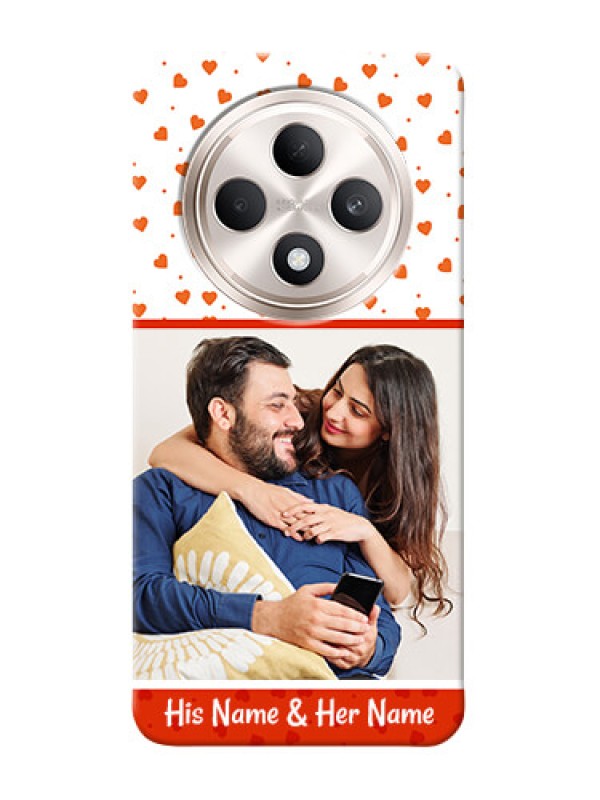 Custom Oppo F27 5G Phone Back Covers: Orange Love Symbol Design