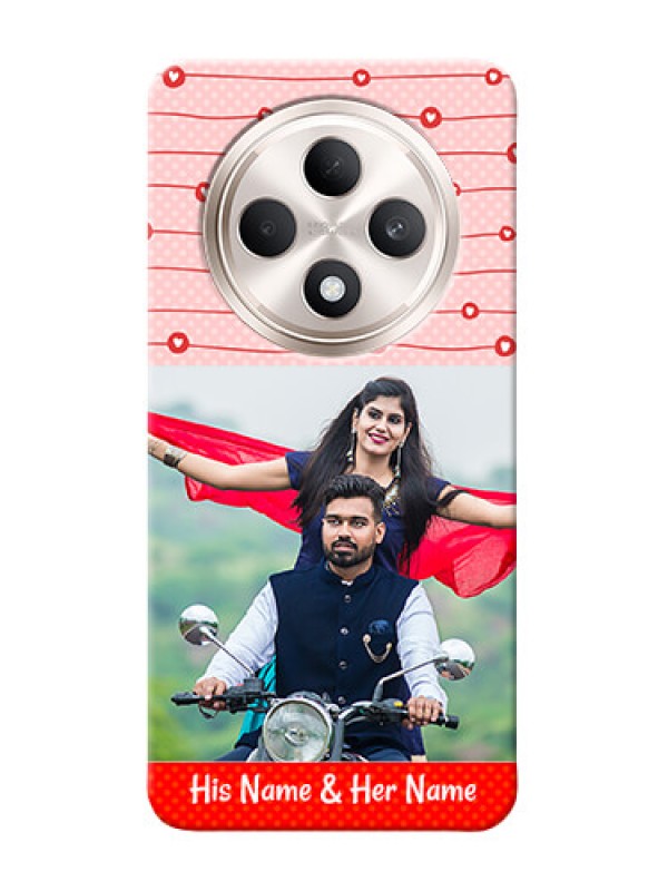 Custom Oppo F27 5G Custom Phone Cases: Red Pattern Case Design