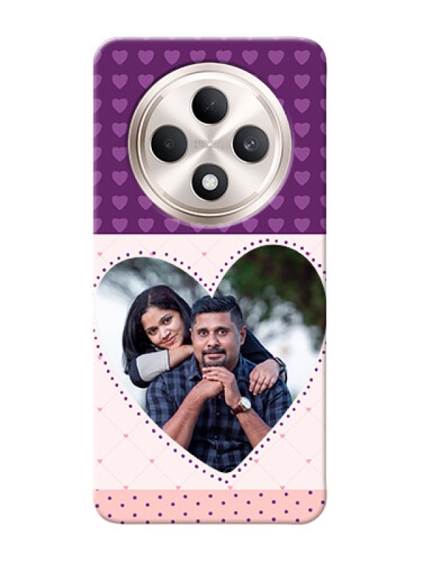 Custom Oppo F27 5G Mobile Back Covers: Violet Love Dots Design