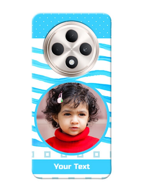 Custom Oppo F27 5G phone back covers: Simple Blue Case Design