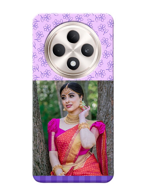 Custom Oppo F27 5G Mobile Cases: Purple Floral Design