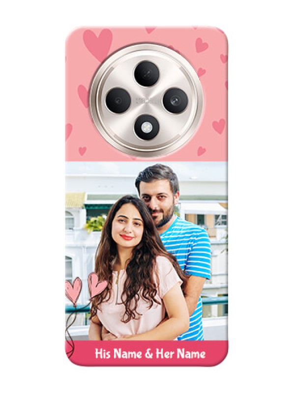 Custom Oppo F27 5G phone back covers: Love Design Peach Color