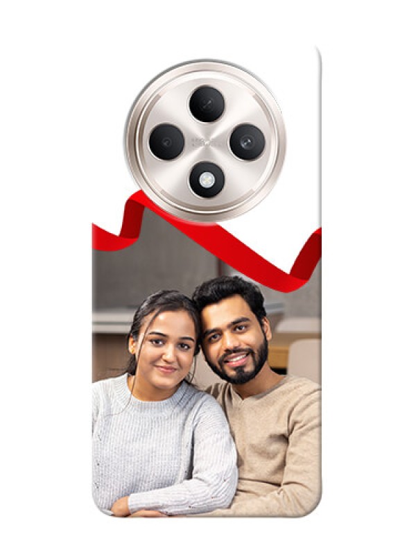 Custom Oppo F27 5G custom phone cases: Red Ribbon Frame Design