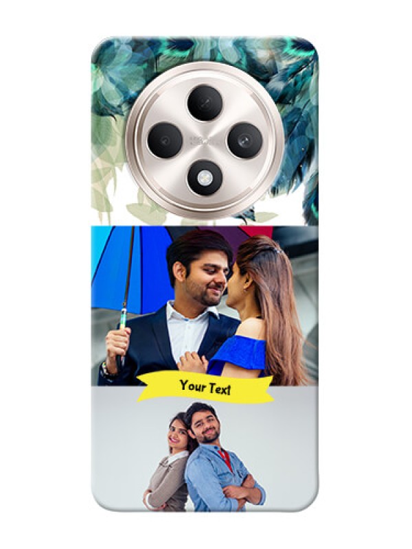 Custom Oppo F27 5G Phone Cases: Image with Boho Peacock Feather Design