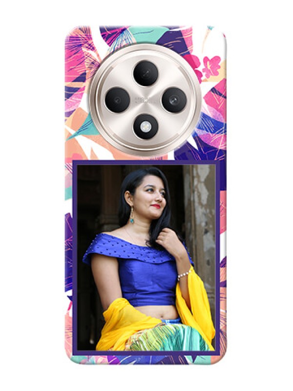 Custom Oppo F27 5G Personalised Phone Cases: Abstract Floral Design