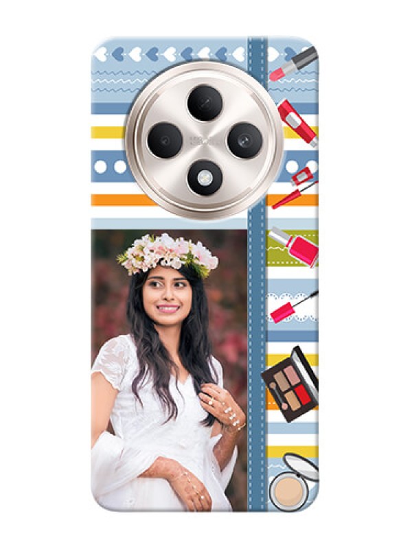 Custom Oppo F27 5G Personalized Mobile Cases: Makeup Icons Design