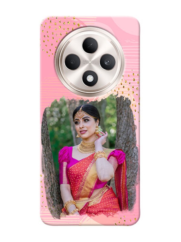 Custom Oppo F27 5G Phone Covers for Girls: Gold Glitter Splash Design