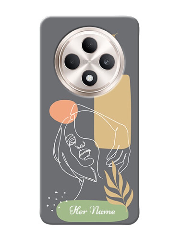 Custom Oppo F27 5G Custom Phone Case with Gazing Woman line art Design