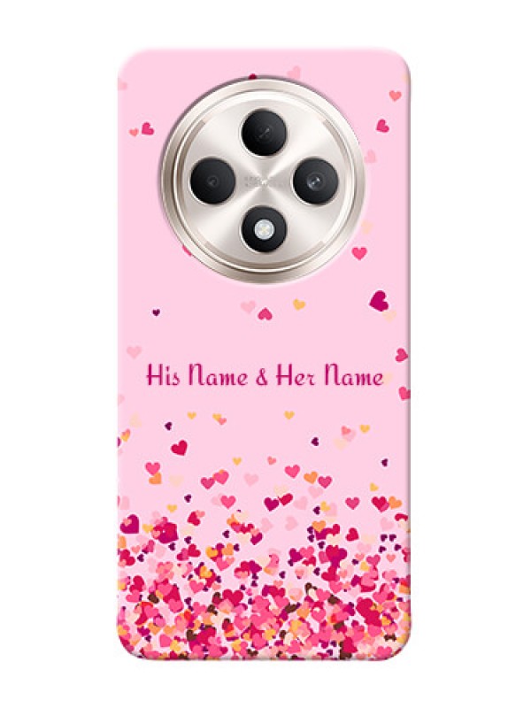 Custom Oppo F27 5G Photo Printing on Case with Floating Hearts Design