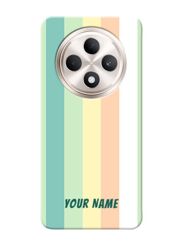 Custom Oppo F27 5G Photo Printing on Case with Multicolour Stripes Design