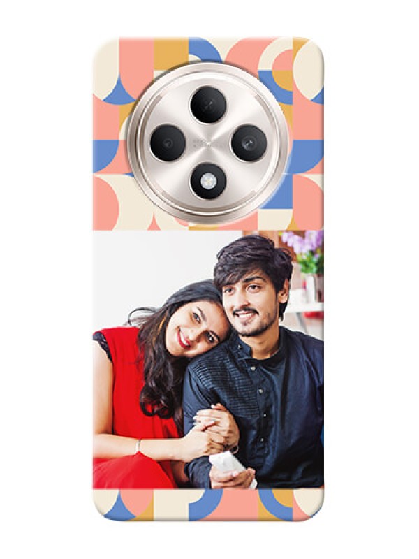 Custom Oppo F27 5G Photo Printing on Case with Semicircle Maze Pattern Design