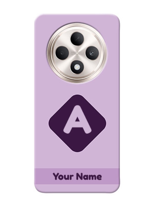 Custom Oppo F27 5G Custom Mobile Case with Custom Letter in curved badge Design