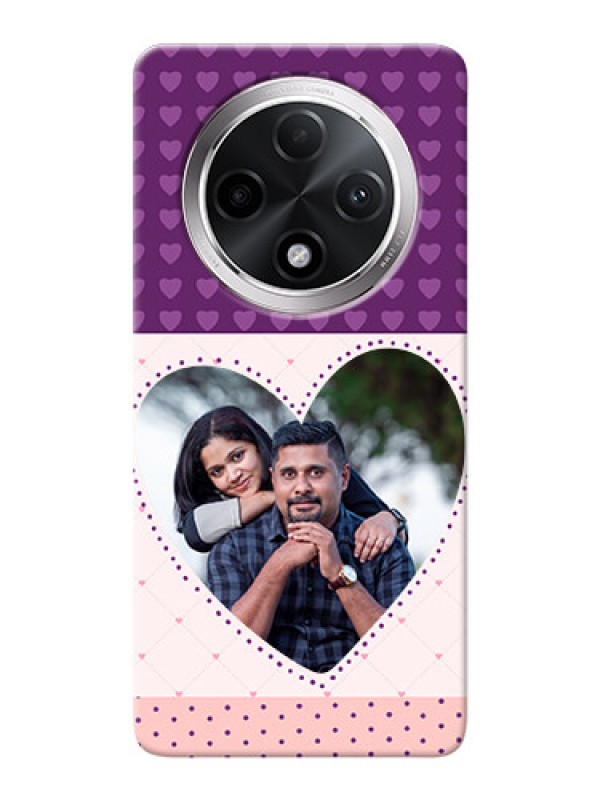Custom Oppo F27 Pro Plus 5G Mobile Back Covers: Violet Love Dots Design