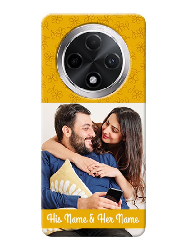 Custom Oppo F27 Pro Plus 5G mobile phone covers: Yellow Floral Design