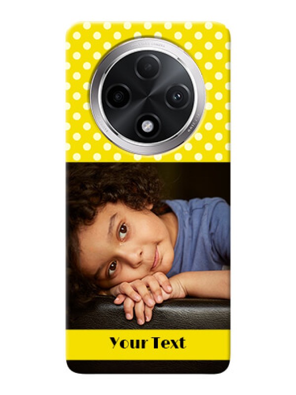 Custom Oppo F27 Pro Plus 5G Custom Mobile Covers: Bright Yellow Case Design