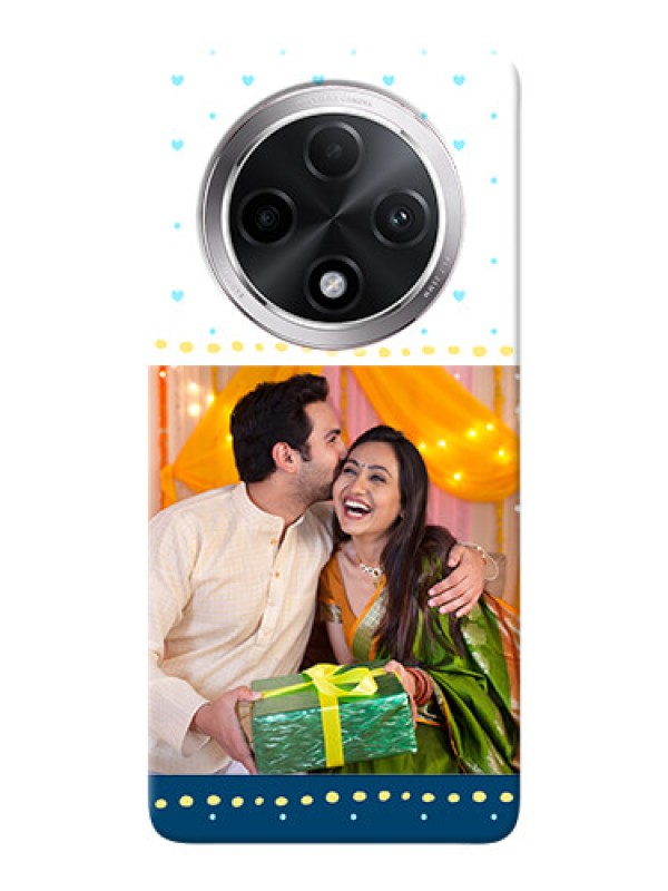 Custom Oppo F27 Pro Plus 5G Phone Covers: White and Blue Abstract Design