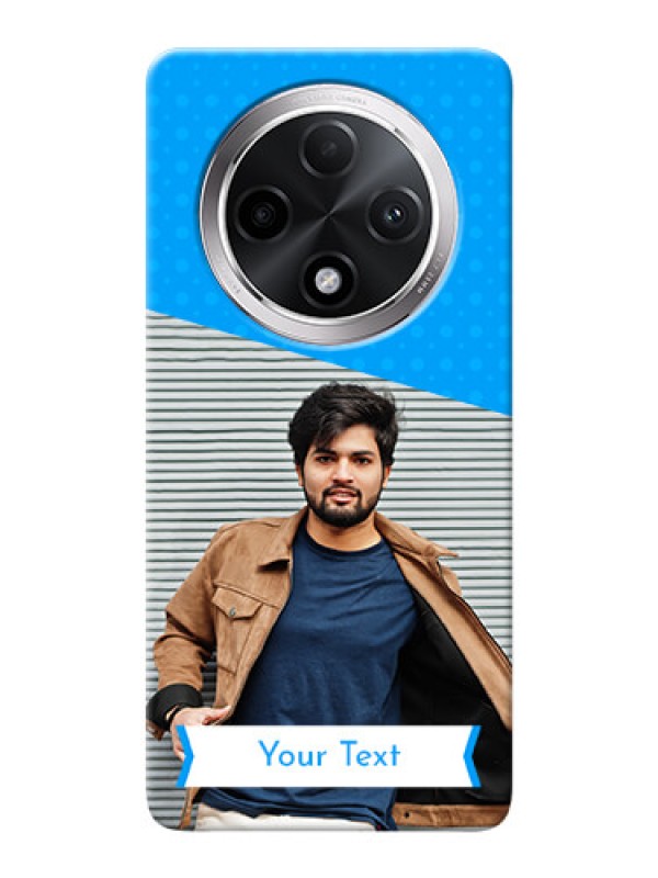 Custom Oppo F27 Pro Plus 5G Personalized Mobile Covers: Simple Blue Color Dotted Design